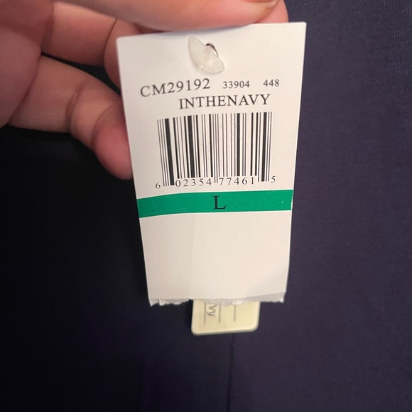 NWT womens navy blue tunic length tank top size large - Picture 5 of 12